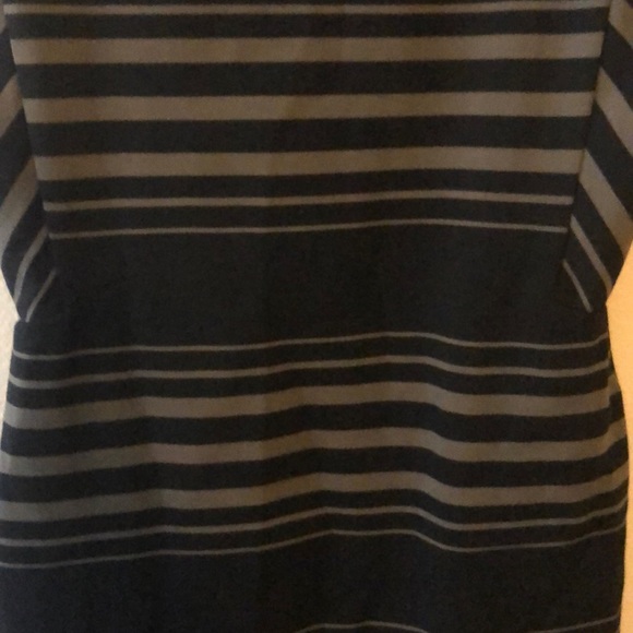 Banana republic black/olive striped business dress - Picture 3 of 4